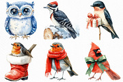 Christmas Birds Sublimation Clipart, an Illustration by Craft Nest (Thumbnail 4 of 6)