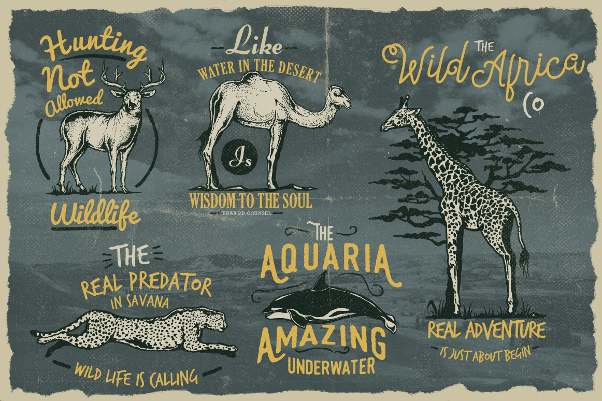 50 Vintage Animal Logo, a Branding & Logo Template by TSV Creative (Photo 6 of 10)