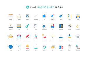 Hotel hospitality icons, an Object Illustration by Lemberg Vector