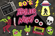 80's Night Thriller Pixel Art Set, an Education Illustration by Dapper Dudell (Thumbnail 1 of 3)