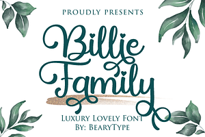 Billie Family - Modern Calligraphy