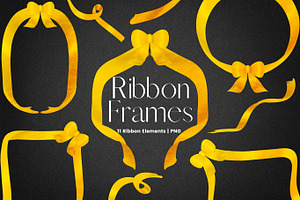 Gold Ribbon Frame Clipart