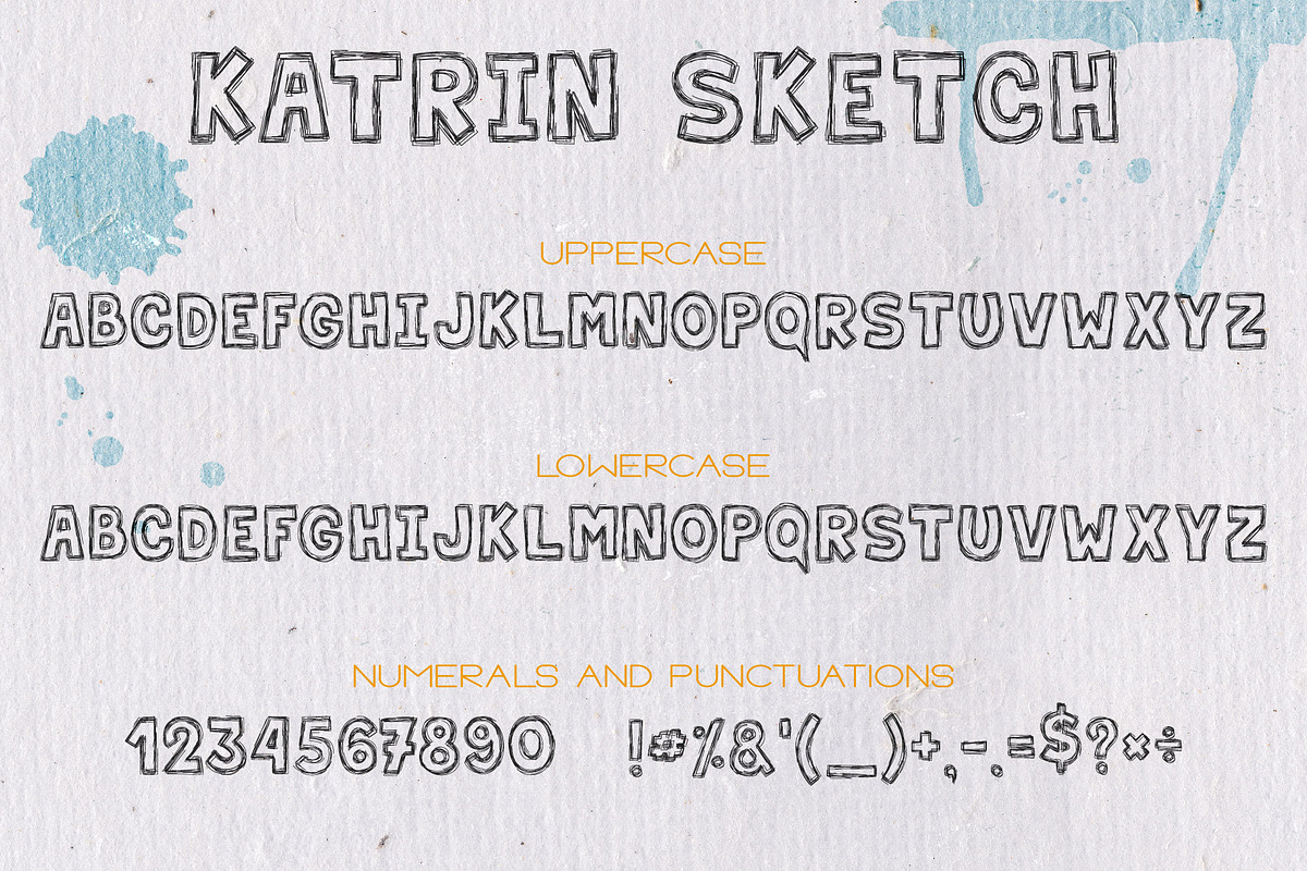 Katrin Sketch - Uppercase Font, a Sans Serif Font by Anastasiia VNSK (Photo 5 of 11)