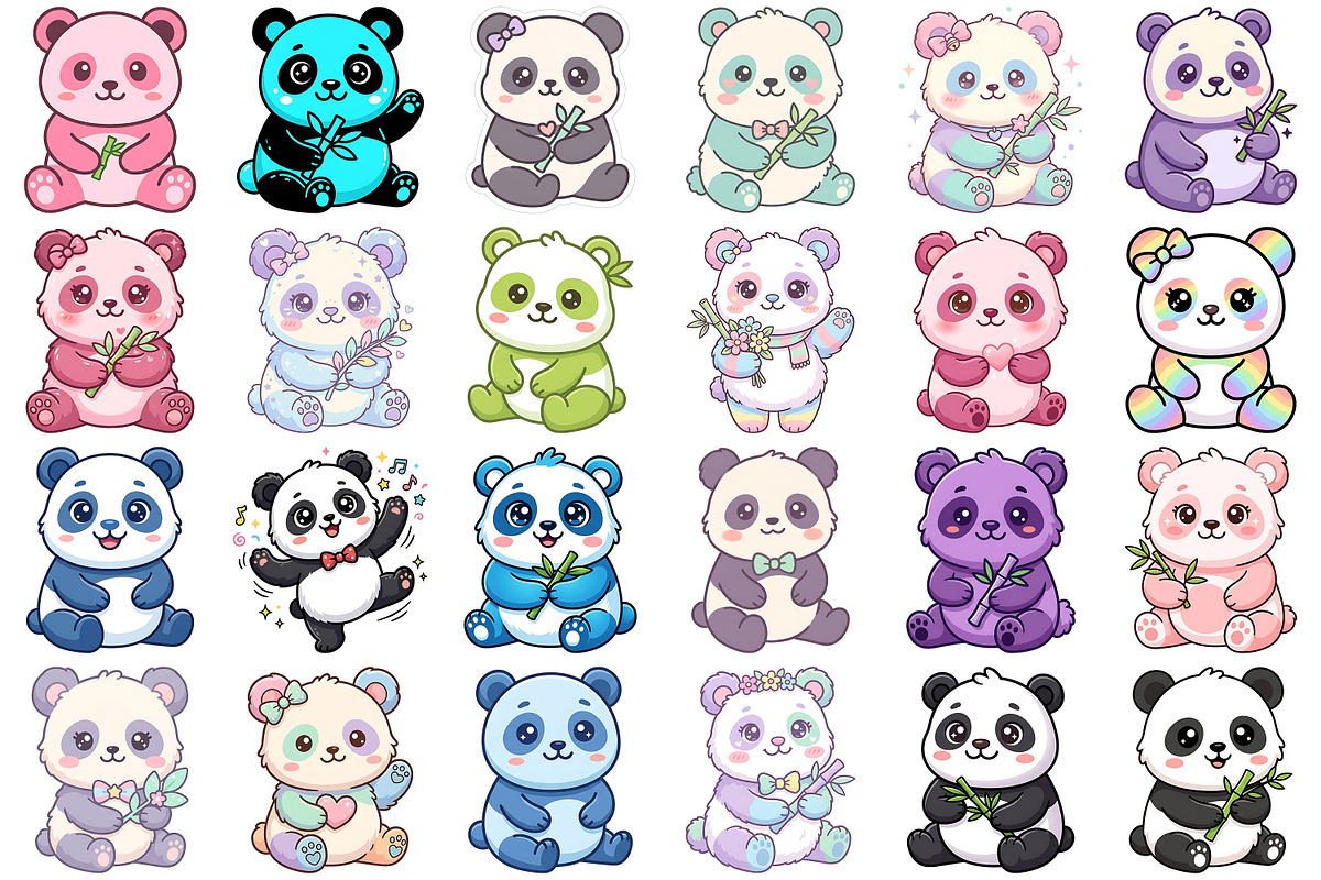 Cute Panda Clipart, an Animal Illustration by Forhadx5 (Photo 5 of 9)