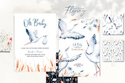Storks and wild flowers collection, an Animal Illustration by Peace ART (Thumbnail 12 of 15)
