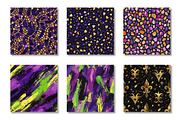 Mardi Gras Seamless Pattern Bundle, a Pattern Graphic by Canvas Craft (Thumbnail 3 of 6)