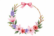 Pink Lavender Floral Wreath Bundle, an Illustration by BIPLOB EXPERT (Thumbnail 13 of 14)