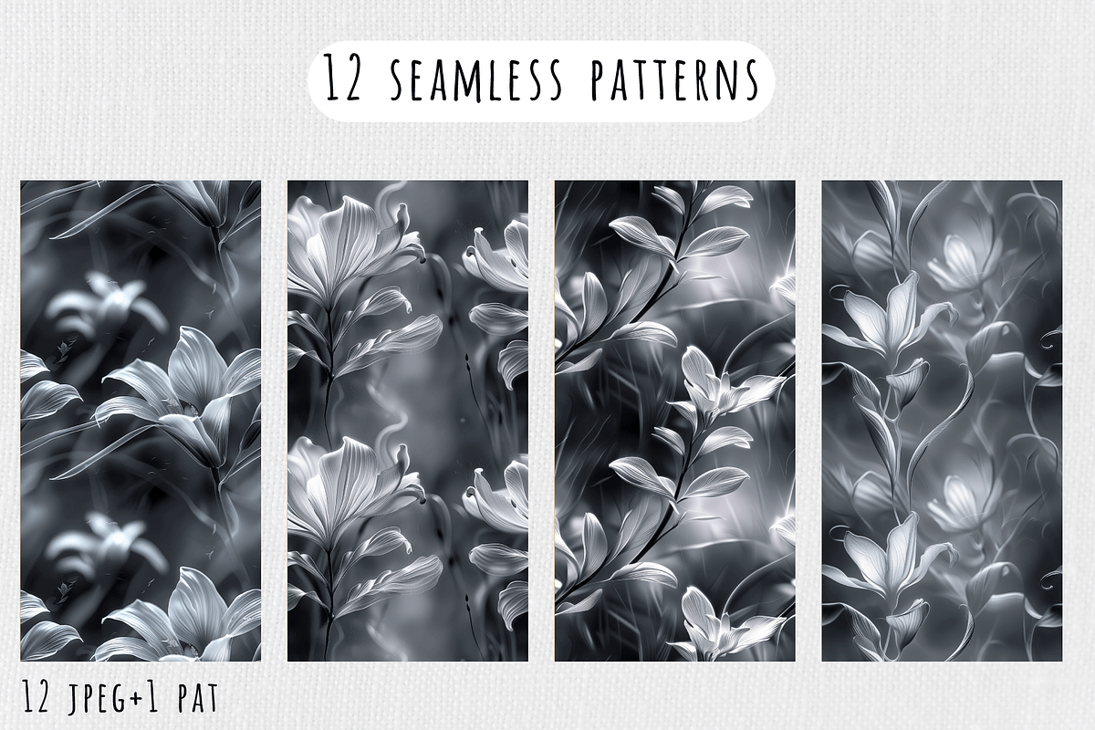 Monochrome - Floral Patterns, a Pattern Graphic by Art Sproot (Photo 4 of 8)