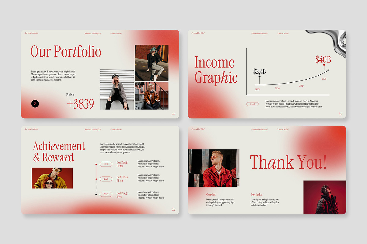 Persona Portfolio PowerPoint, a Presentation Template by Premast (Photo 4 of 4)