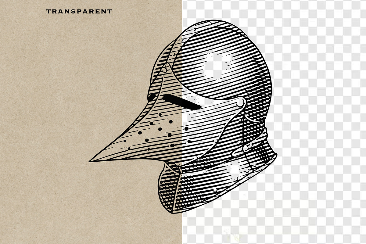 Medieval Helmet Engraving Collection, an Object Illustration by Kaizla03 (Photo 2 of 5)