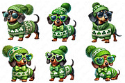 St. Patrick’s Day Dachshund Dog Png, an Illustration by Watercolor design (Thumbnail 3 of 4)