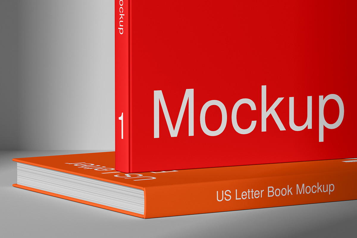 US Letter Book Mockup - 8 Views, a Books & Magazine Mockup by Illusiongraphic (Photo 16 of 23)