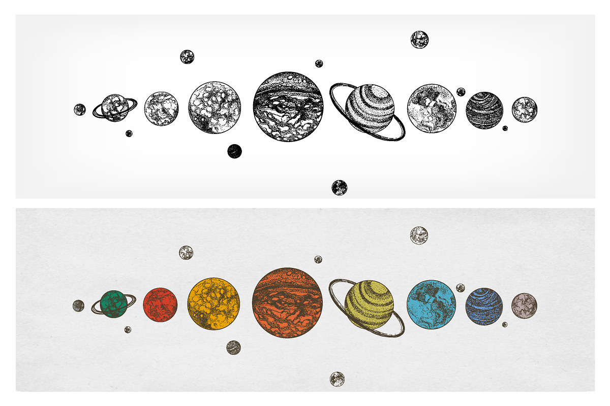 Planets bundle, seamless patterns, an Object Illustration by Good Studio (Photo 2 of 16)