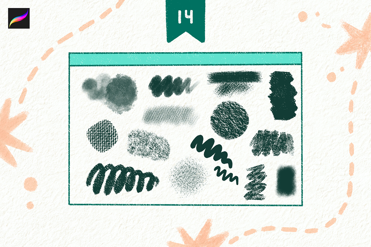 Soft Grit & Chalk Procreate Brushes, a Brush Add-On by Moon House Shop (Photo 4 of 5)