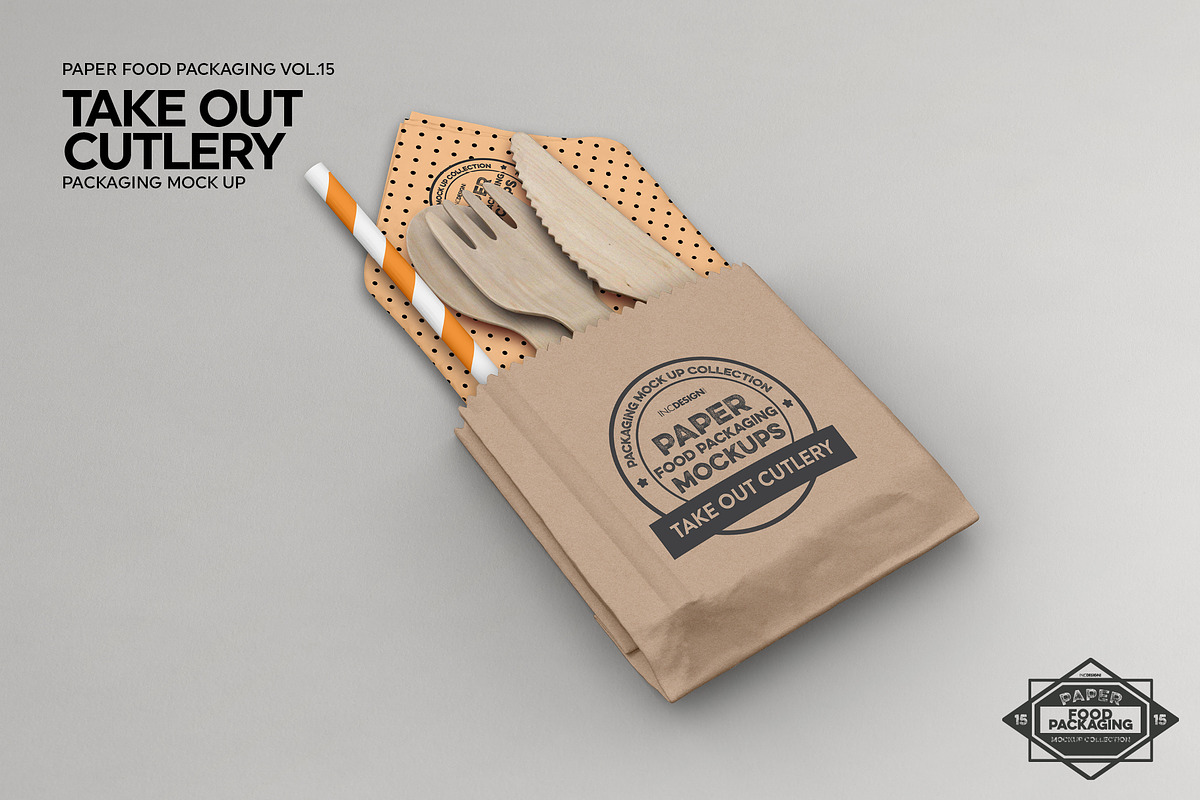 Takeout Cutlery Utensil Mockup, a Product Mockup by INCDesign (Photo 6 of 7)