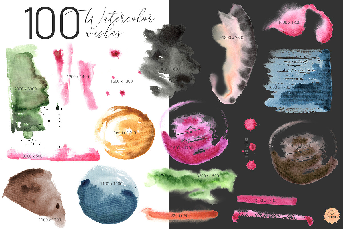 Nature Abstractions - Watercolor Set, a Texture Illustration by WBS Design (Photo 6 of 13)