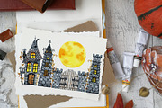 Happy Halloween clipart and paper, a Decorative Illustration by Artmanata (Thumbnail 13 of 16)