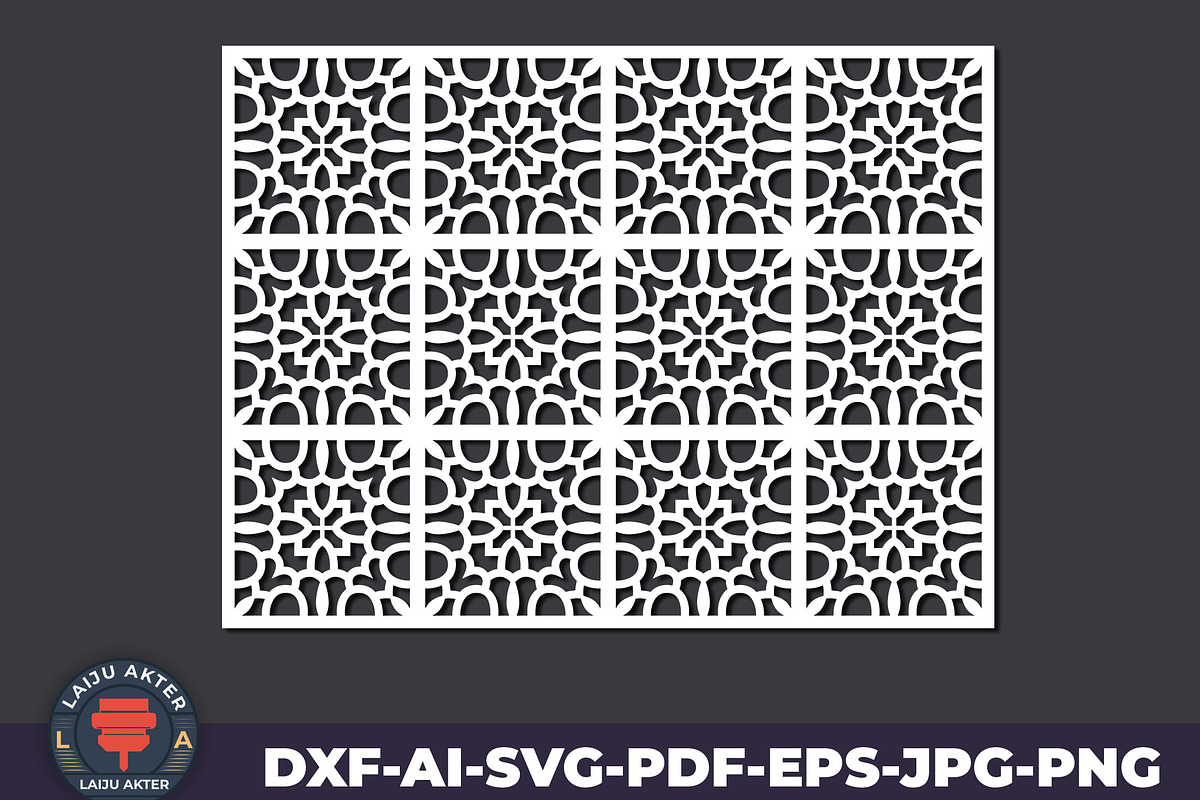 Ornament Laser Cut SVG Design, an Illustration by LaijuAkter (Photo 1 of 2)
