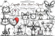 Coquette New Year's Clipart, an Illustration by designcity5 (Thumbnail 1 of 5)