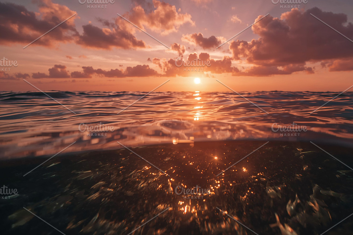 Showing bright sun disc, an Illustration by wavebreak