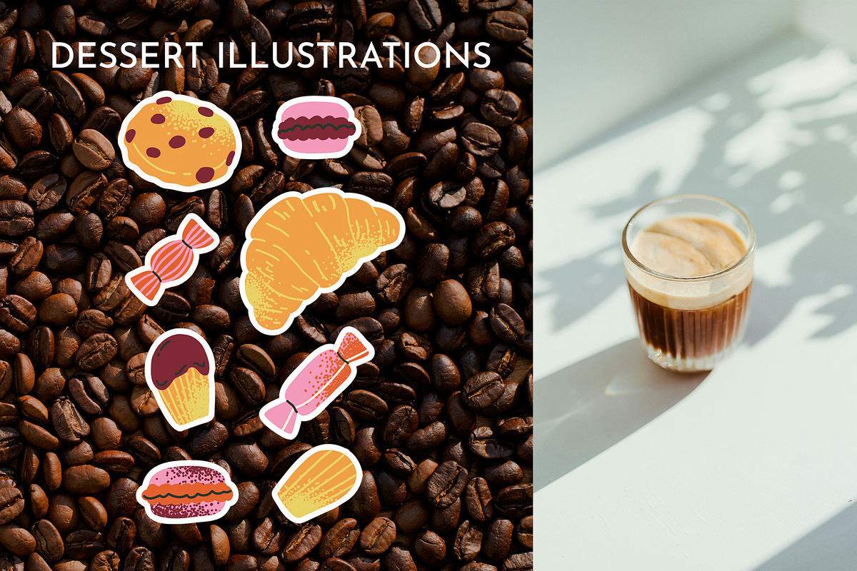 BOLD COFFEE: clipart, stickers, a Food Illustration by Elliko shop (Photo 7 of 9)