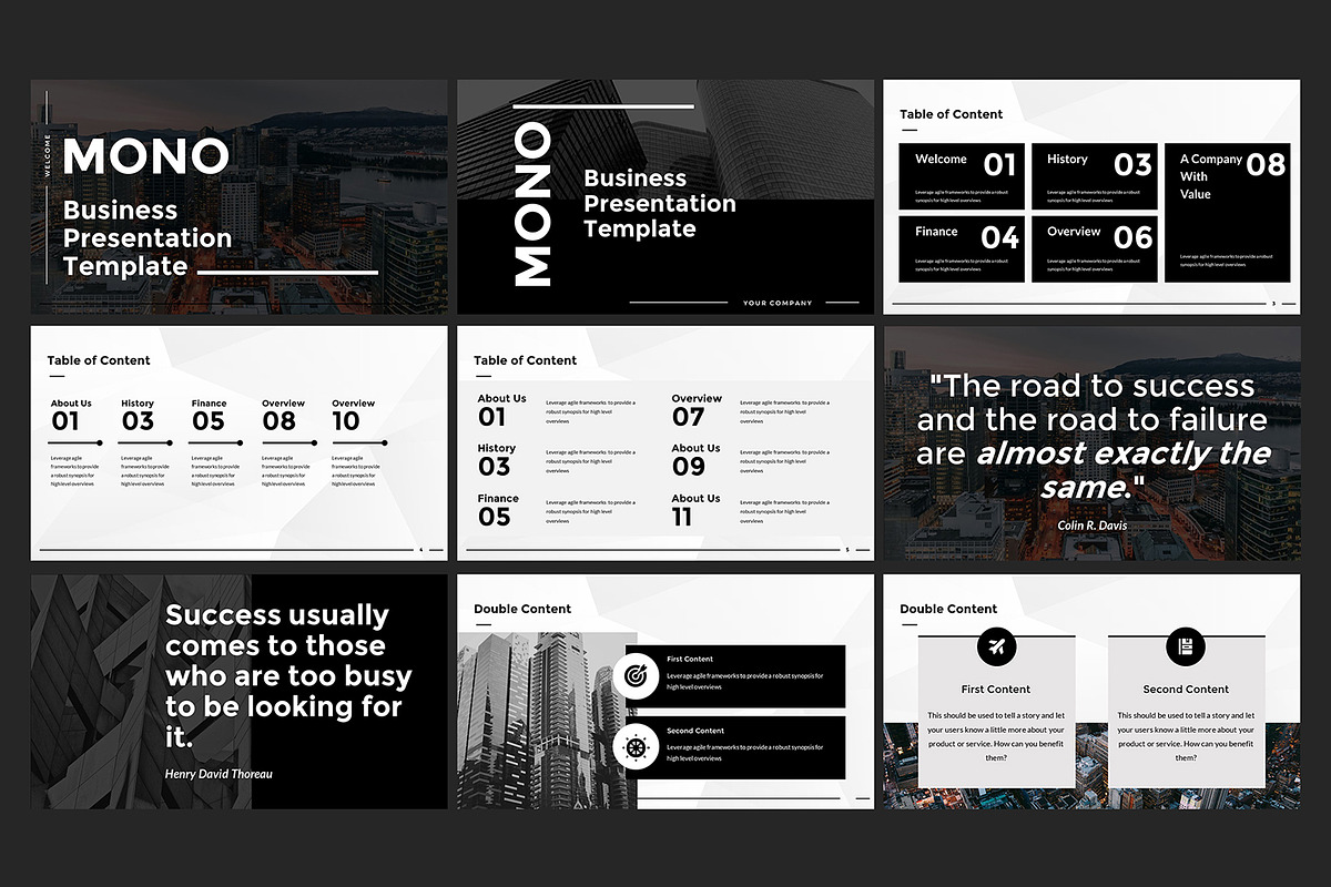 Mono Business Presentation, a Presentation Template by Fitra Noor (Photo 2 of 4)