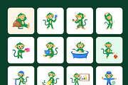 100 Cute Monkey Vector Icons, an Emoji Icon by Creative Stall (Thumbnail 10 of 11)