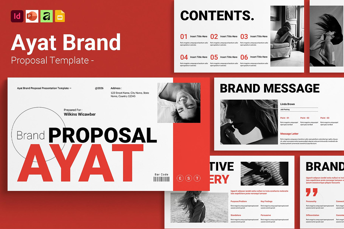 Ayat Brand Proposal Template, a Presentation Template by GoldenGrid Studio (Photo 1 of 6)