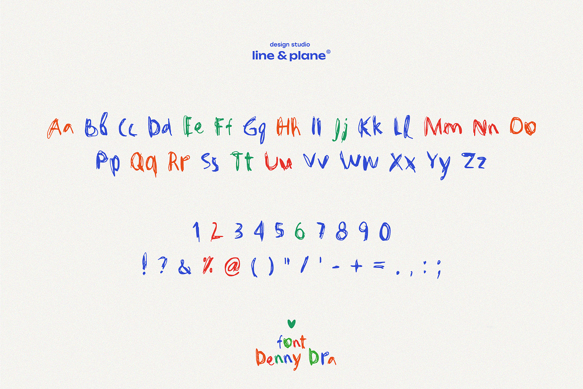 Denny Dra Font - Regular Handwriting, a Handwritten Font by line & plane (Photo 3 of 12)