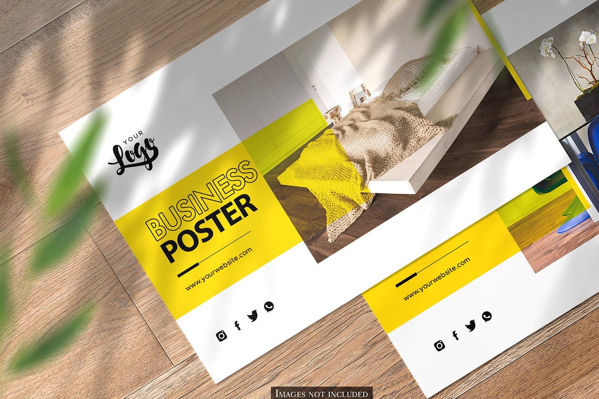 Multipurpose landscape Poster Mockup, a Print Template by ItemBridge