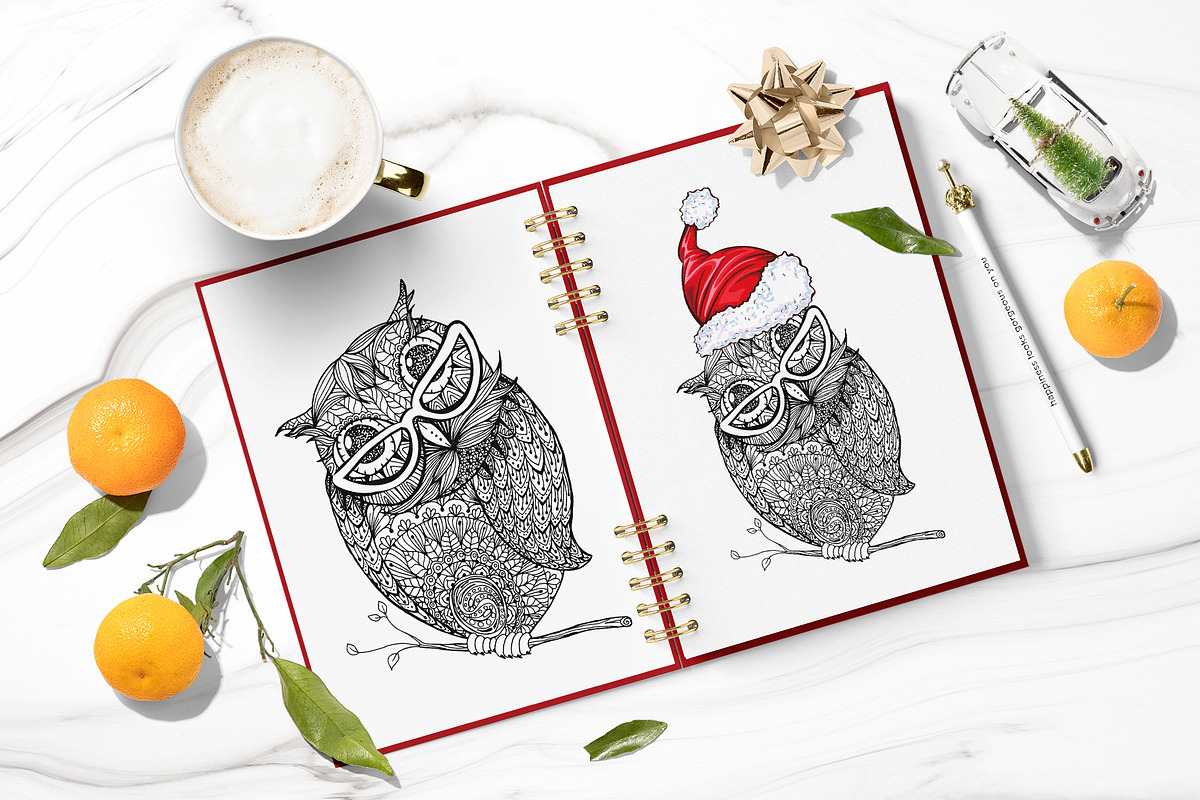 Owls Line Art Illustrations, an Animal Illustration by ilonitta (Photo 5 of 9)