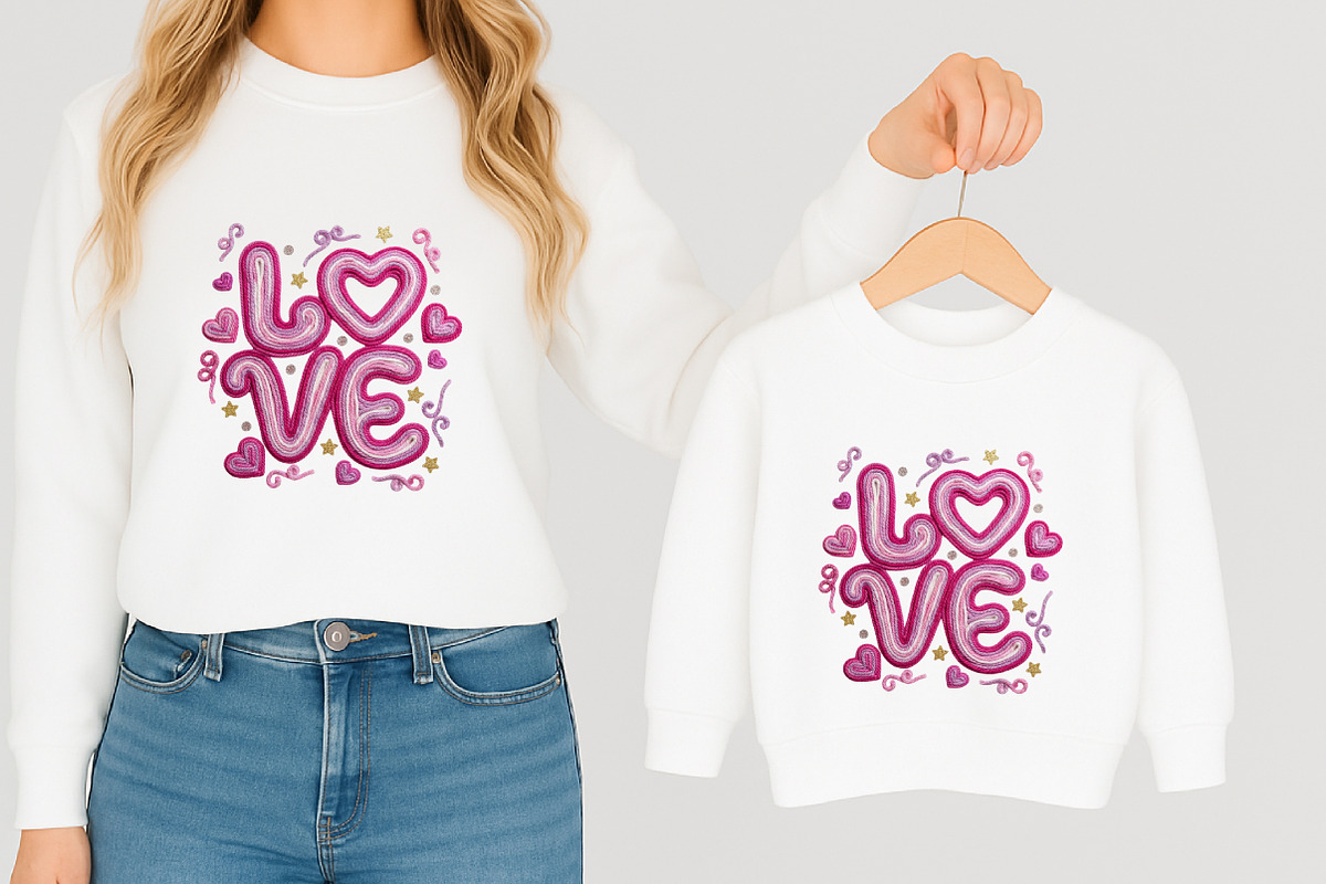 Faux Yarn Valentine Png Crochet Love, an Illustration by designcity5 (Photo 5 of 9)