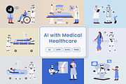 AI Medical Healthcare Illustration, a Healthcare Illustration by Jump Studio (Thumbnail 1 of 10)