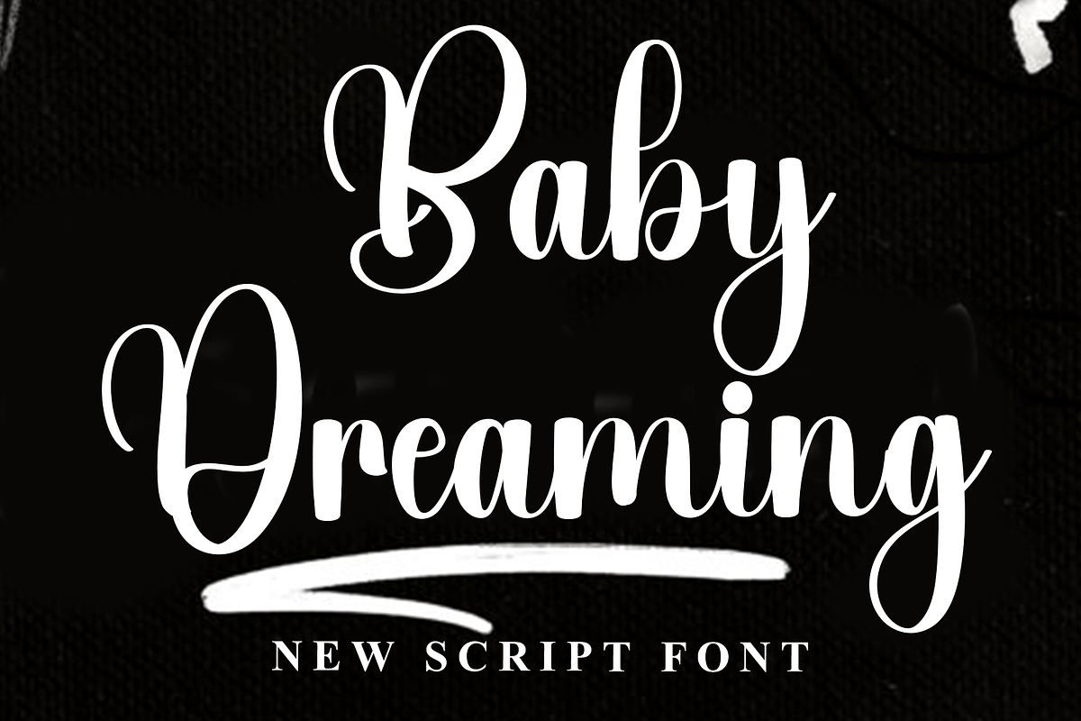 Baby Dreaming, a Handwritten Font by InermediaSTUDIO (Photo 1 of 8)