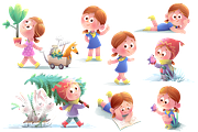 Little Girl Character For Children, an Education Illustration by Popmarleo Shop (Thumbnail 2 of 3)