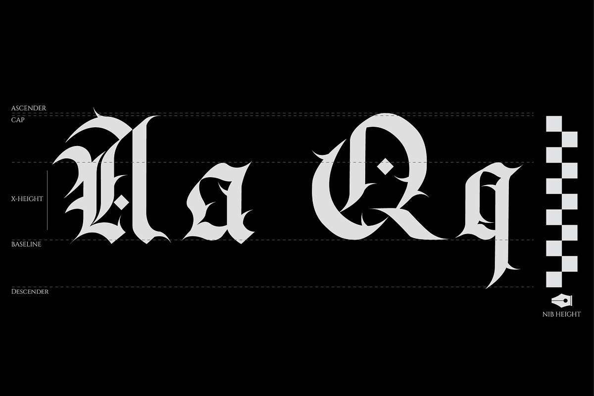 Somnia BlackLetter Typeface, a Blackletter Font by Chun (Photo 8 of 16)