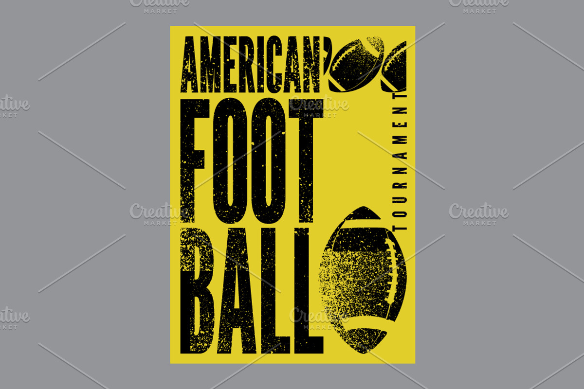 American Football grunge vector set., a Sport Illustration by PoPaShop (Photo 2 of 6)