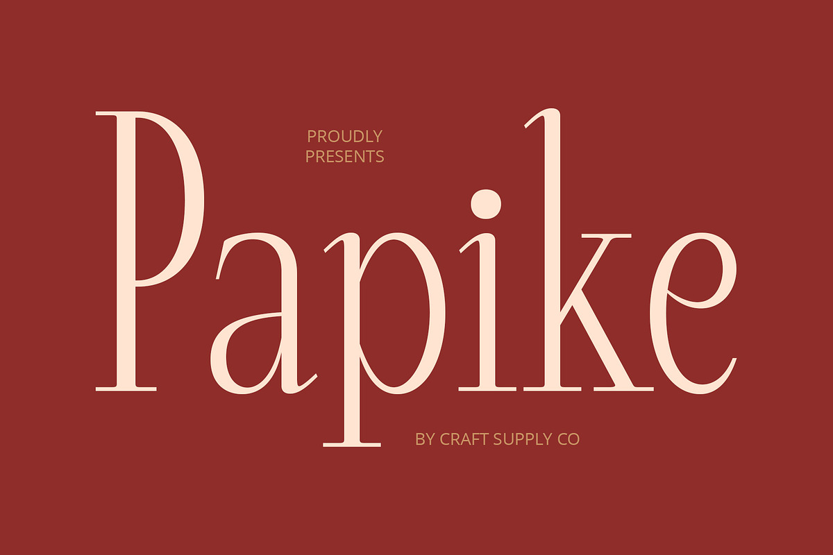 Papike – Modern Serif, a Serif Font by Craft Supply Co. (Photo 1 of 8)