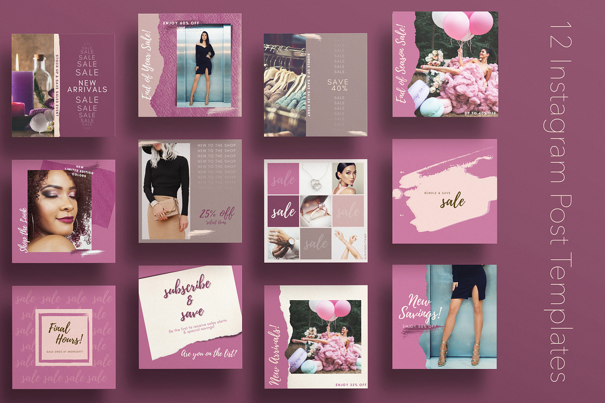 Instagram Posts and Story Templates, a Marketing Template by Ash Avenue Designs (Photo 3 of 6)