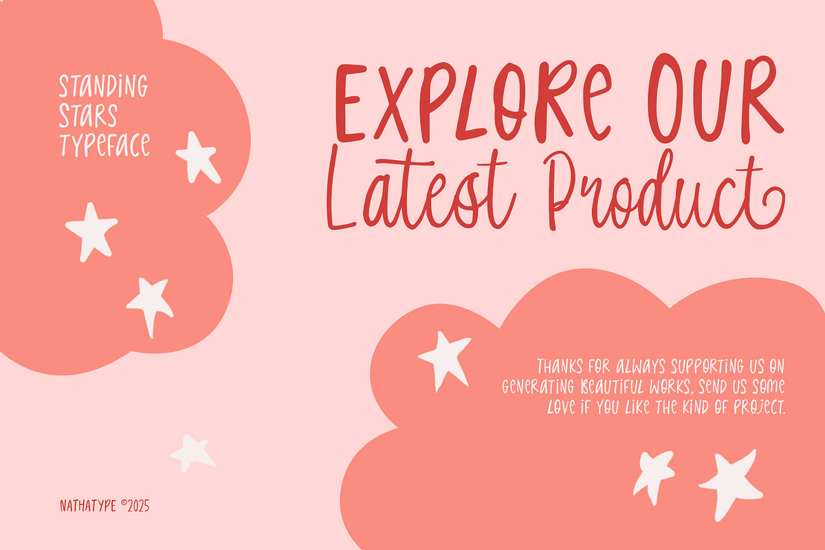 Standing Stars, a Sans Serif Font by Nathatype (Photo 12 of 12)
