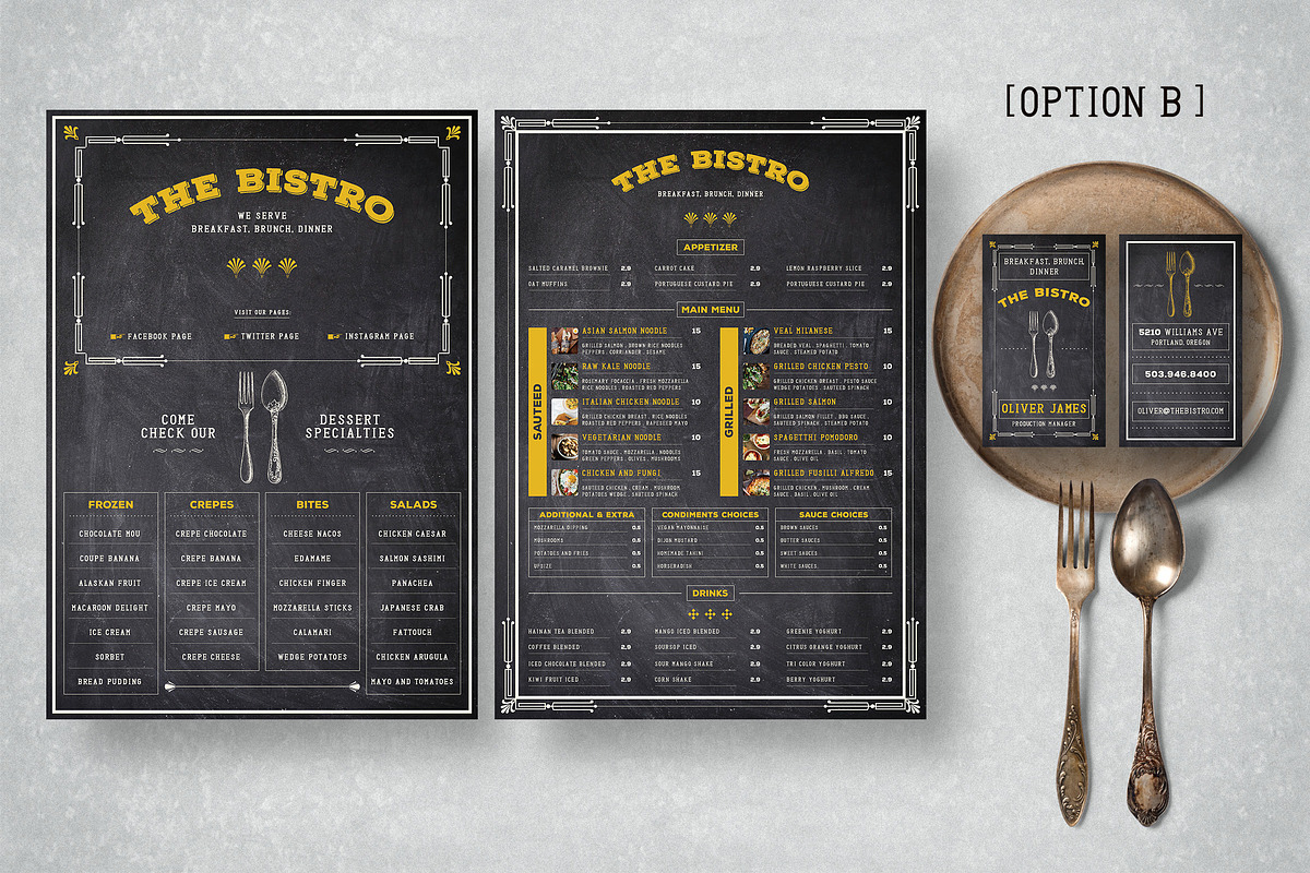Elegant Art Deco Food Menu, a Flyer Template by BlueRobinStudio (Photo 3 of 3)
