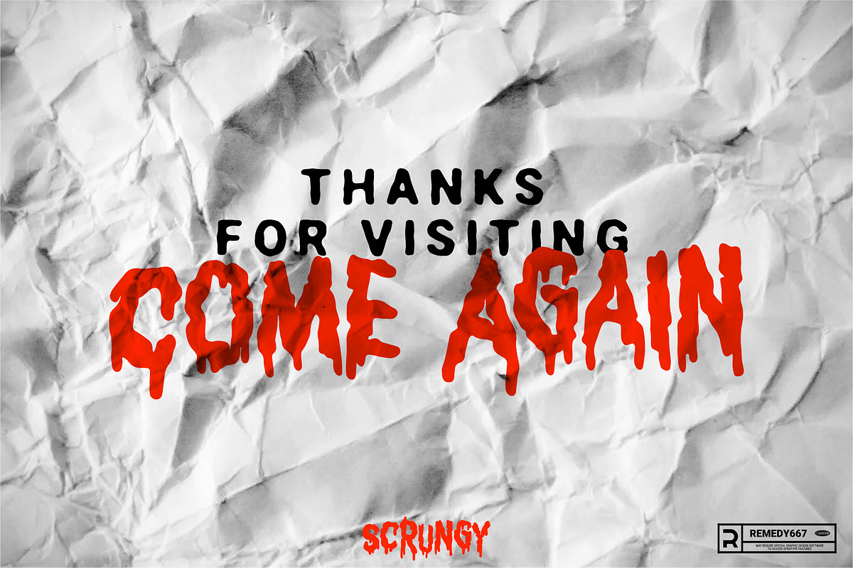 Scrungy - Font Duo preview 7