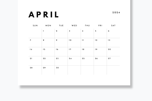 2024 Calendar Template Psd Canva