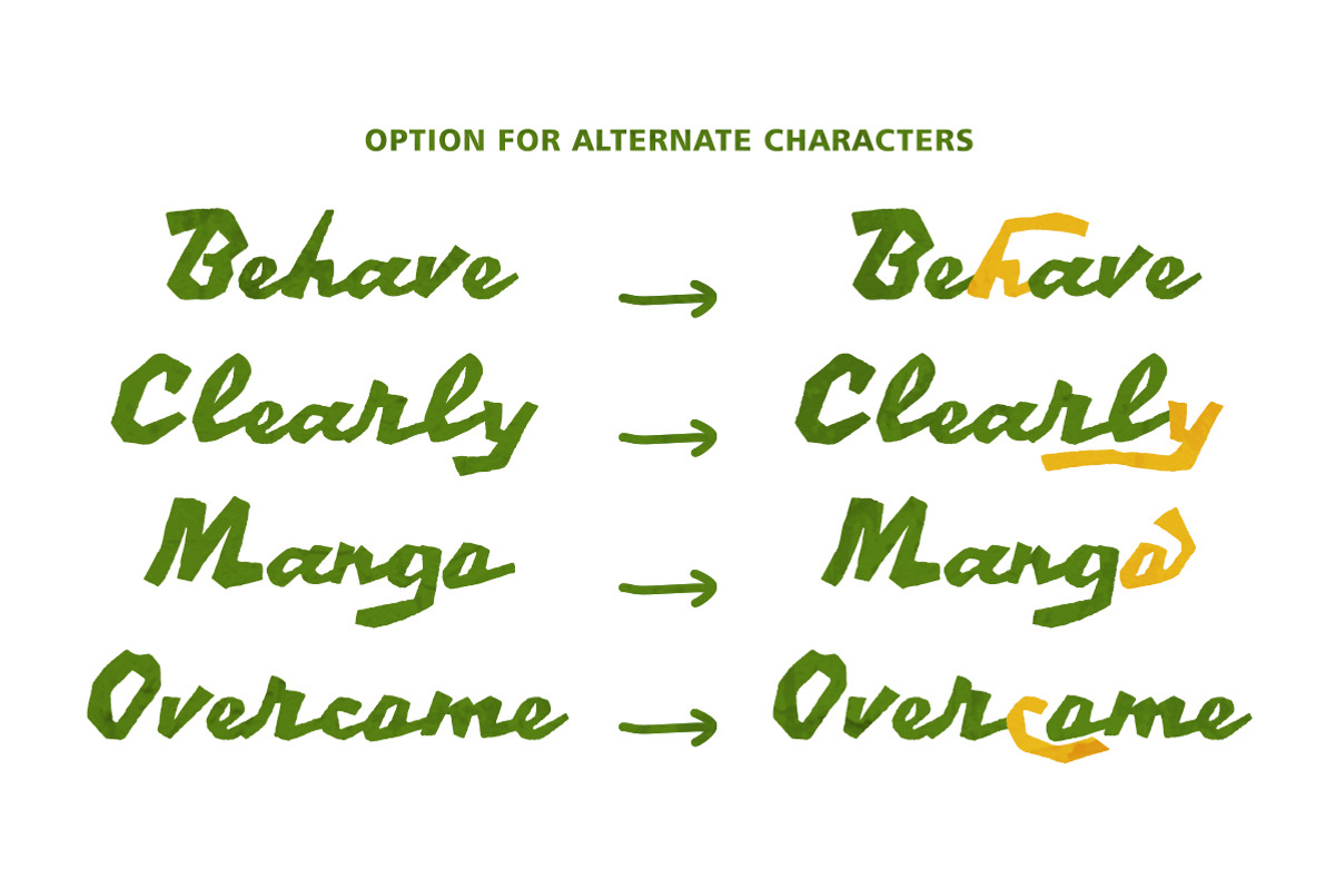 Shady Rocks Handcrafted Display Font, a Handwritten Font by Littlehand (Photo 8 of 10)