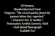 ED Hentona - Handcrafted Serif Font, a Serif Font by Emyself Design (Thumbnail 7 of 10)