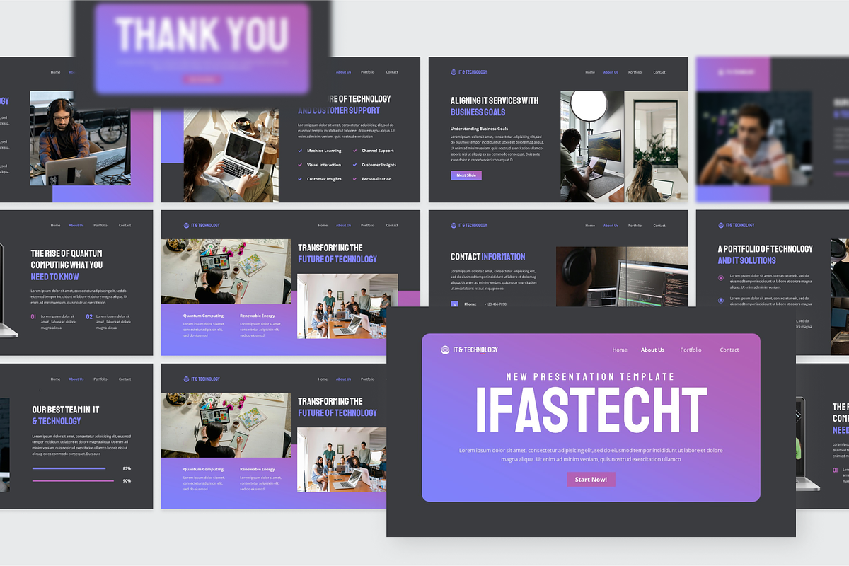 Ifastech It & Technology PowerPoint, a Presentation Template by SquidPixey (Photo 4 of 6)