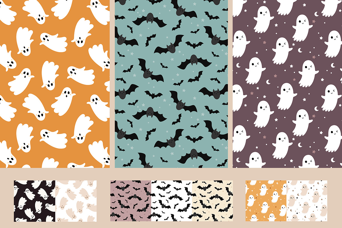 Cute Halloween clipart & patterns, a Seasonal Illustration by JulzaArt (Photo 7 of 13)