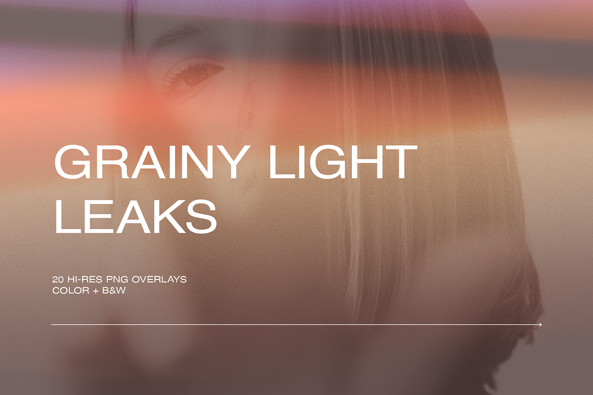 Grainy Light Leak Overlays, a Texture Graphic by The Fake PNG (Photo 1 of 8)