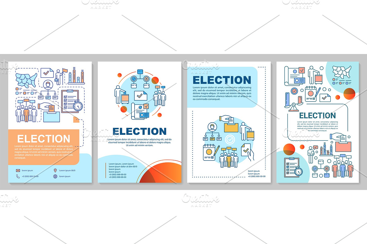 Election brochure template layout, a Brochure Template by IMG Visuals
