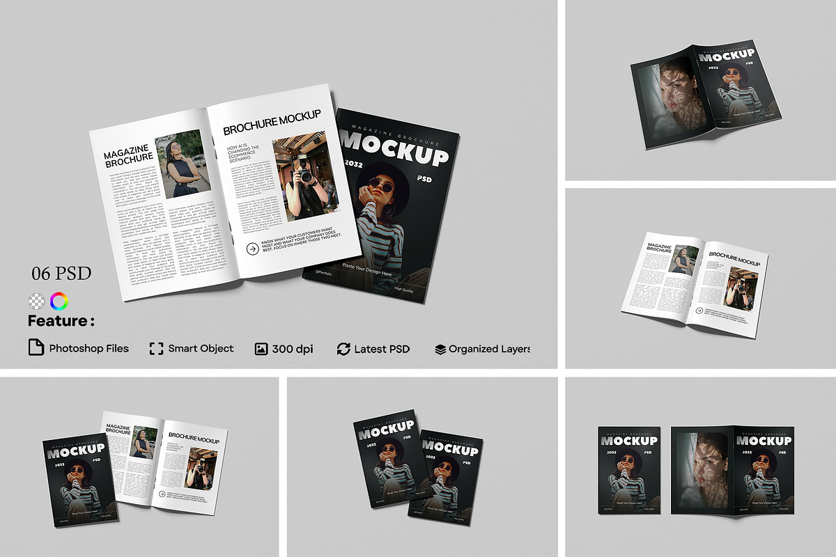 Magazine Brochure Mockup, a Books & Magazine Mockup by AnasStudio (Photo 1 of 7)